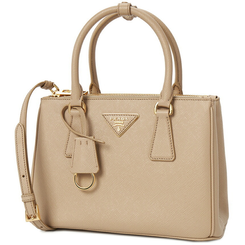 Prada Beige Saffiano Galleria handbag leather Tan bag